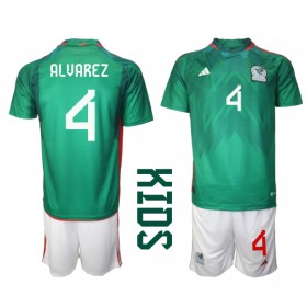 Baby Fußballbekleidung Mexiko Edson Alvarez #4 Heimtrikot WM 2022 Kurzarm (+ kurze hosen)